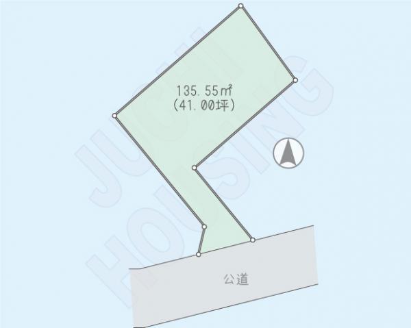 Compartment figure. Land price 13.8 million yen, Land area 135.55 sq m