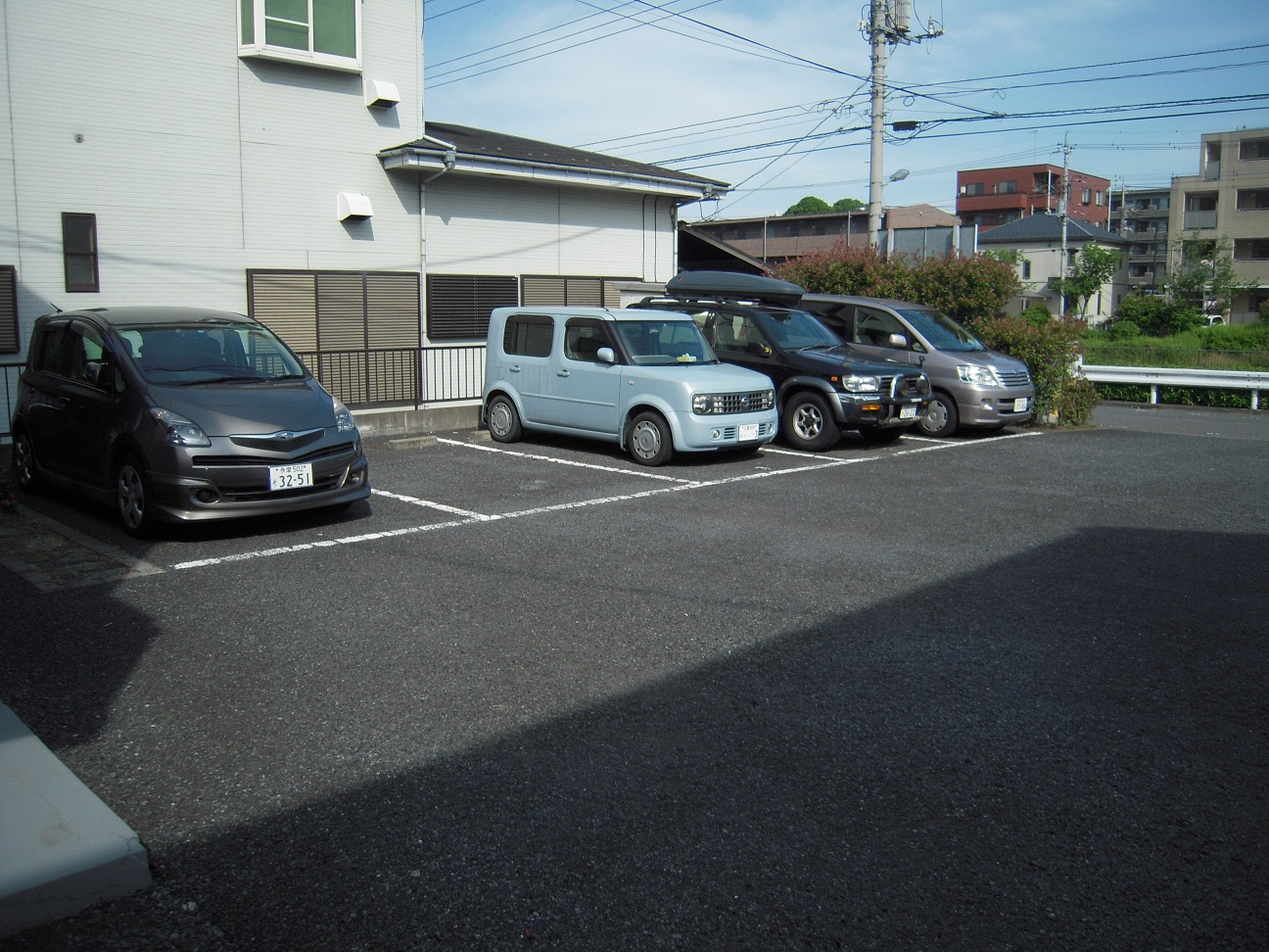 Parking lot. The entire surface of the pavement