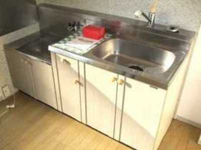 Kitchen. Two-burner gas stove installation Allowed