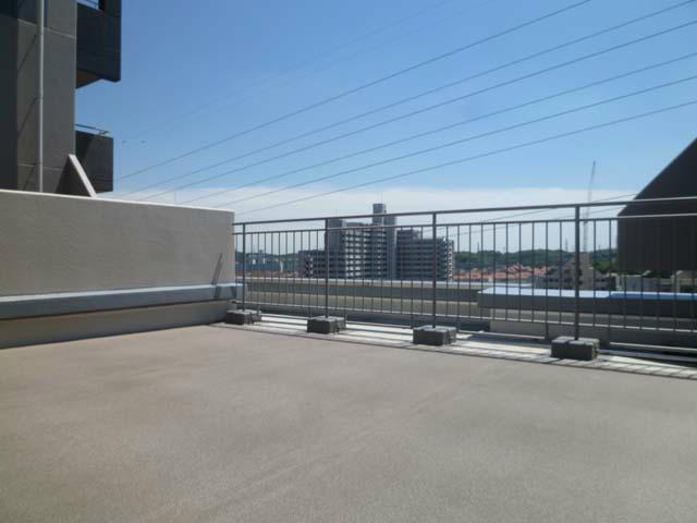 Balcony. Large roof balcony