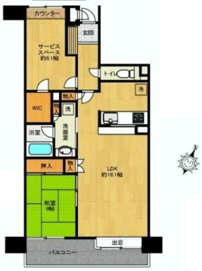 Floor plan. 1LDK+S, Price 18,800,000 yen, Occupied area 62.52 sq m , Balcony area 8.55 sq m
