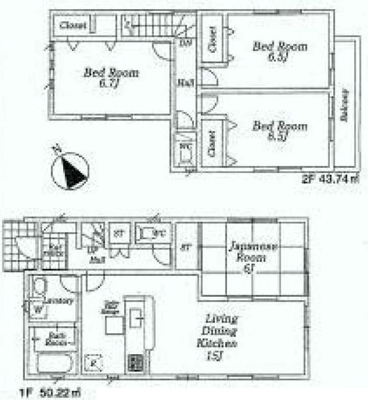Floor plan. (4 ●), Price 22,800,000 yen, 4LDK, Land area 138.21 sq m , Building area 93.96 sq m