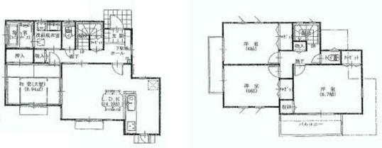 Floor plan. 33,900,000 yen, 4LDK, Land area 146.51 sq m , Building area 102.26 sq m