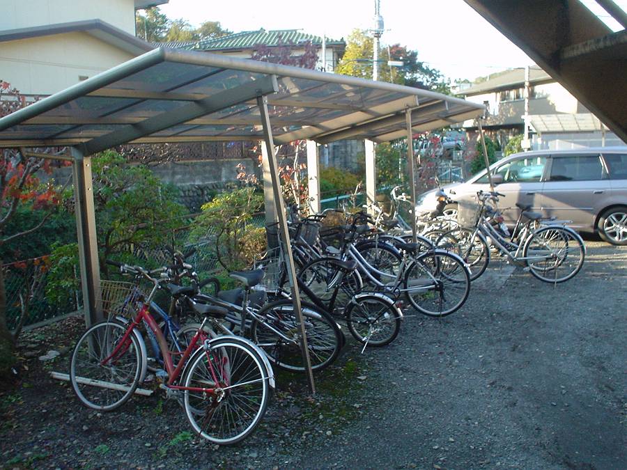 Other common areas. Bicycle parking is large bike negotiable