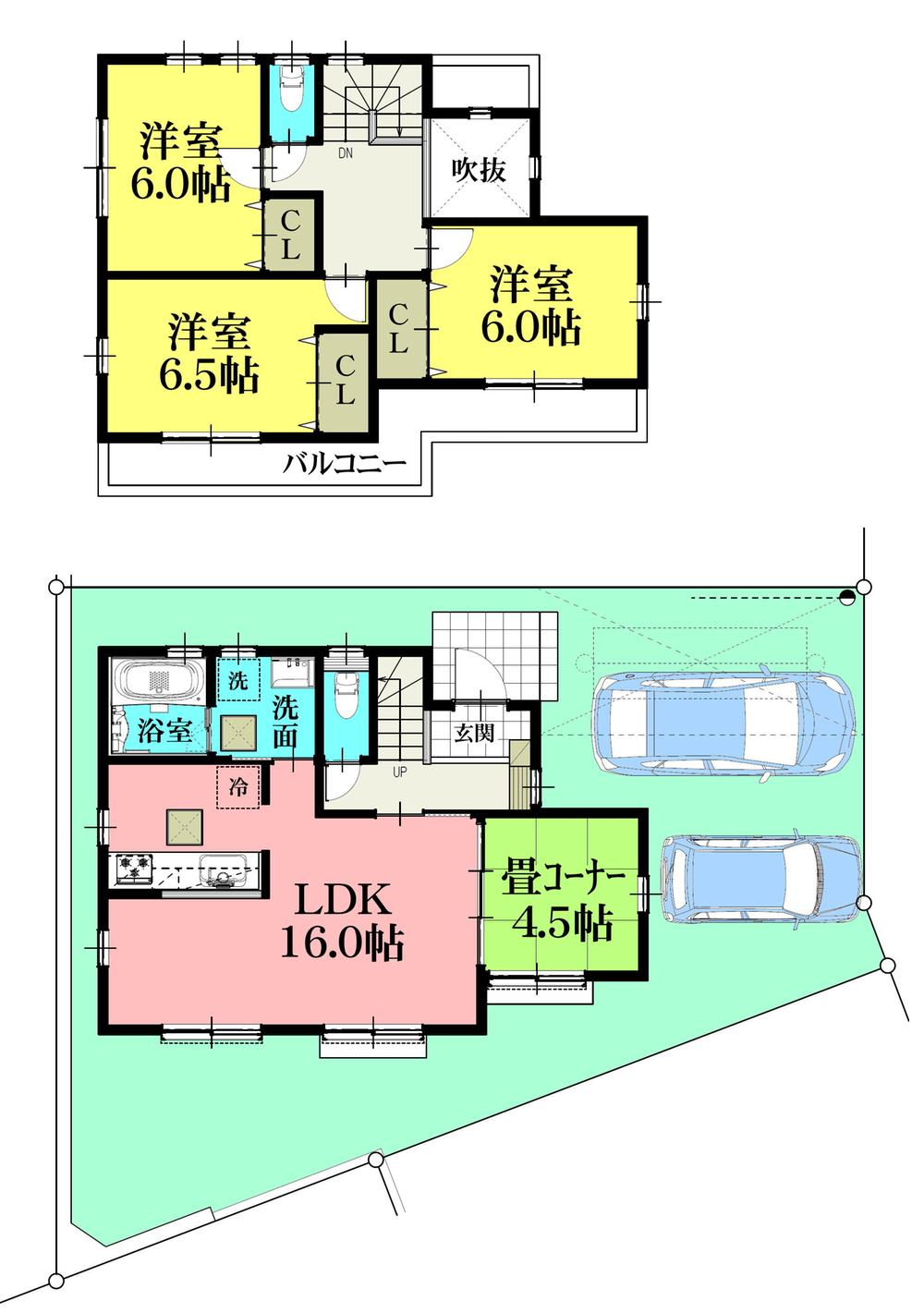 Compartment view + building plan example. Kaneman until KATAKURA shop 240m