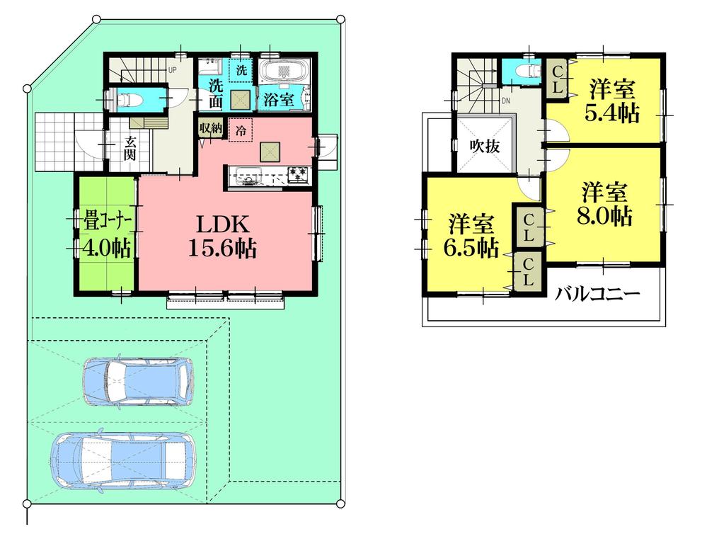 Compartment view + building plan example. Kaneman until KATAKURA shop 240m