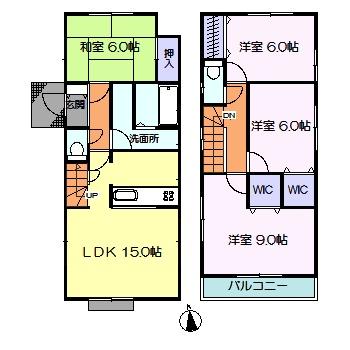 Floor plan. 23.8 million yen, 4LDK + 2S (storeroom), Land area 129.36 sq m , Building area 96.53 sq m