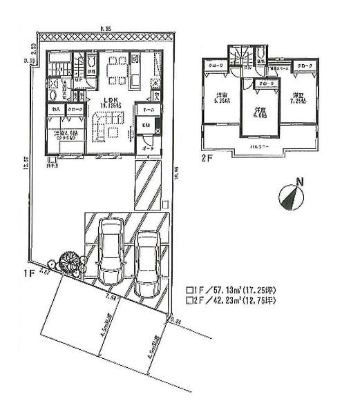 Floor plan. 38,800,000 yen, 4LDK, Land area 181.82 sq m , Building area 99.36 sq m