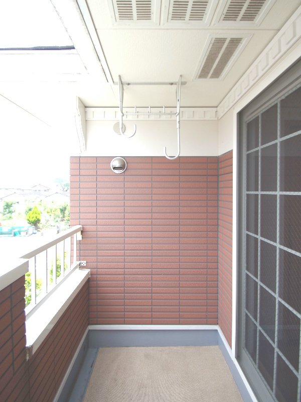 Balcony. It dries also laundry firm! 