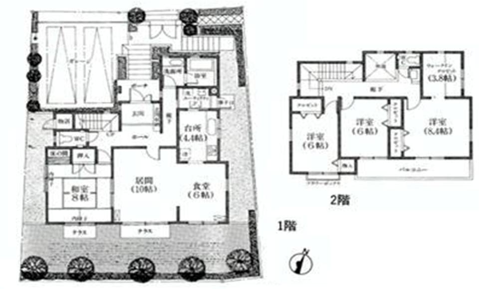 Floor plan. 29,800,000 yen, 4LDK + S (storeroom), Land area 202.28 sq m , Building area 135.77 sq m