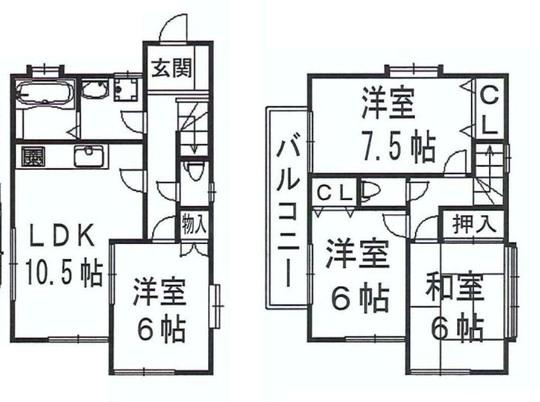 Floor plan. 45,800,000 yen, 4LDK, Land area 123.98 sq m , Building area 85.93 sq m