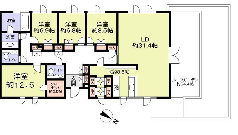 Floor plan. 4LDK, Price 49,800,000 yen, Footprint 190.25 sq m