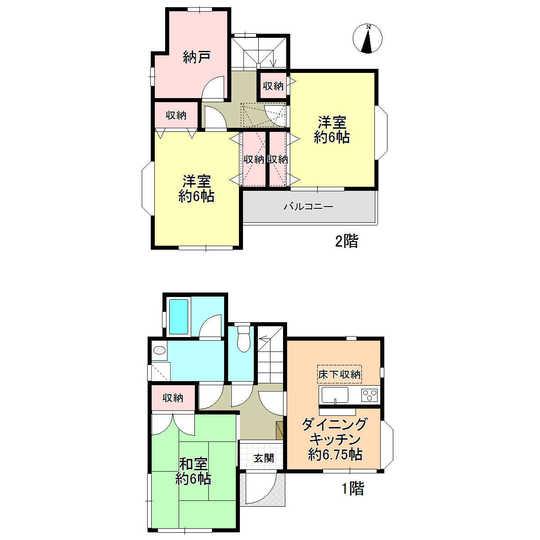 Floor plan. 19,800,000 yen, 3DK+S, Land area 92.64 sq m , Building area 71.2 sq m floor plan