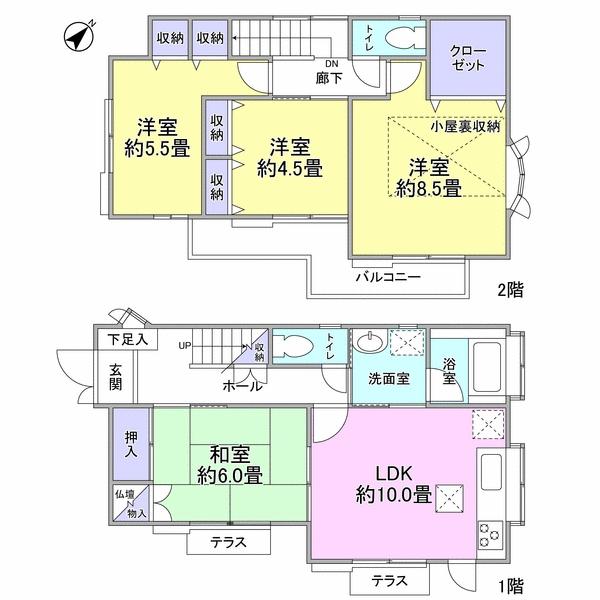 Floor plan. 30 million yen, 4LDK, Land area 160.02 sq m , Building area 90.06 sq m