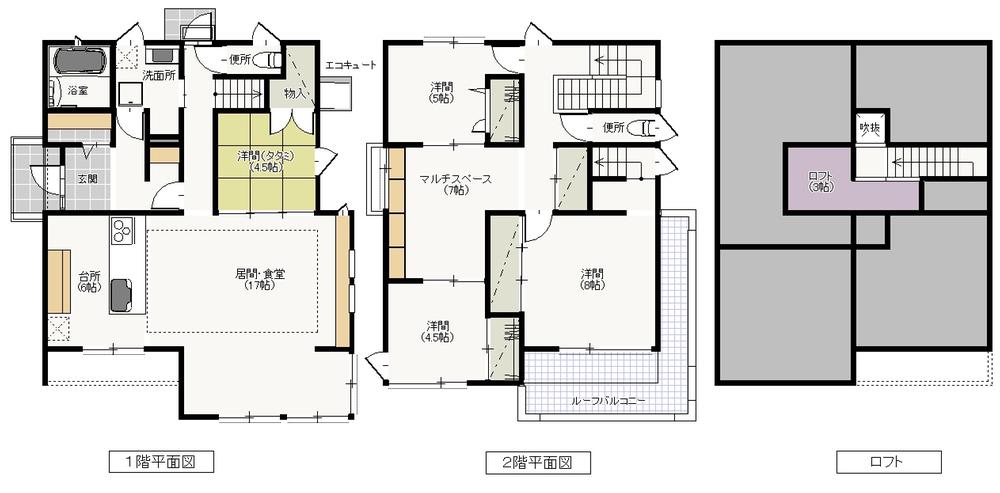 Floor plan. (B Building), Price 49,300,000 yen, 4LDK+S, Land area 172.75 sq m , Building area 143.09 sq m