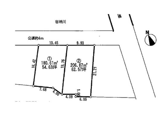 Compartment figure. Land price 15.8 million yen, Land area 206.87 sq m compartment view