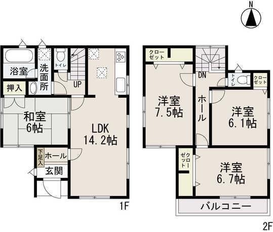 Floor plan. 25,800,000 yen, 4LDK, Land area 117.26 sq m , Building area 94.56 sq m floor plan