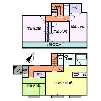Floor plan. 27,800,000 yen, 4LDK + S (storeroom), Land area 145.55 sq m , Building area 105.41 sq m