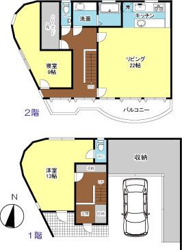 Floor plan. 58,500,000 yen, 2LDK + S (storeroom), Land area 209.75 sq m , This design mansion of building area 159 sq m Good ☆