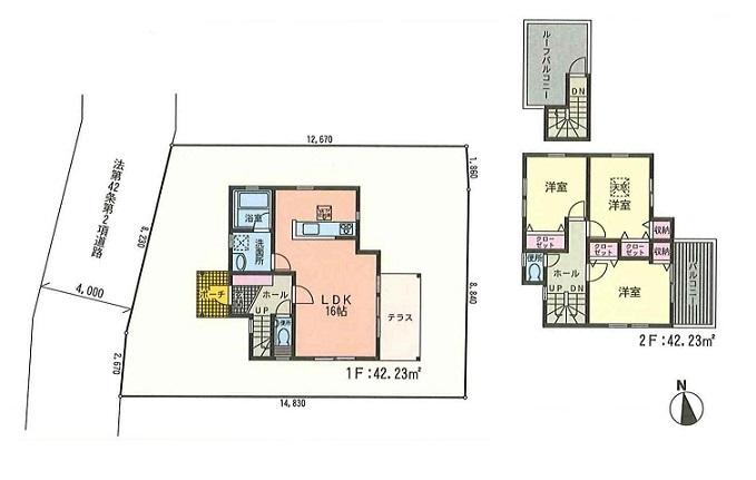 Floor plan. 22,300,000 yen, 3LDK, Land area 150.34 sq m , Building area 84.46 sq m