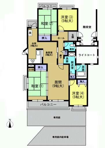 Floor plan. 4LDK, Price 24,800,000 yen, Occupied area 97.26 sq m , Balcony area 10.71 sq m