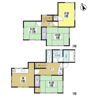 Floor plan. 4DK type + underground garage