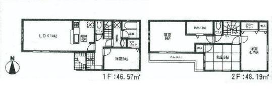 Floor plan. 29,800,000 yen, 4LDK, Land area 136.64 sq m , Building area 94.76 sq m
