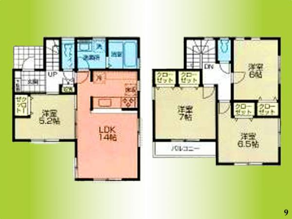 Floor plan. 29,800,000 yen, 4LDK, Land area 136.72 sq m , Building area 92.53 sq m