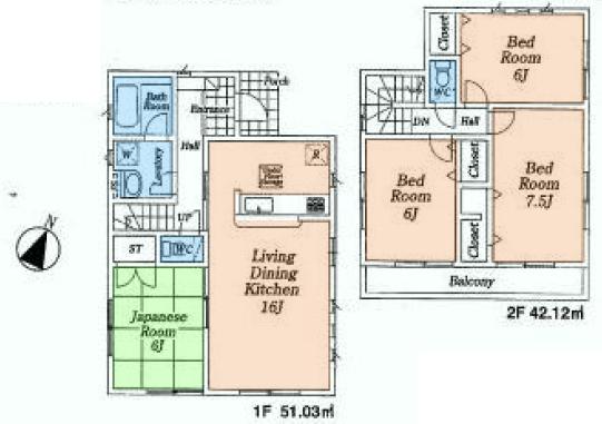 Floor plan. (1), Price 33,800,000 yen, 4LDK, Land area 108.98 sq m , Building area 93.15 sq m