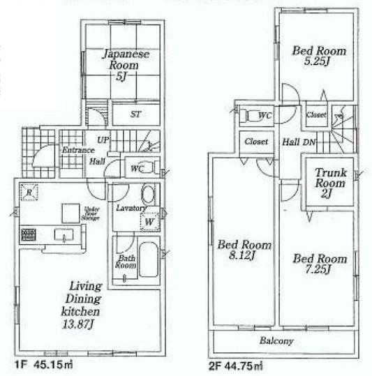 Floor plan. 20,130,000 yen, 4LDK, Land area 98.1 sq m , Building area 89.9 sq m