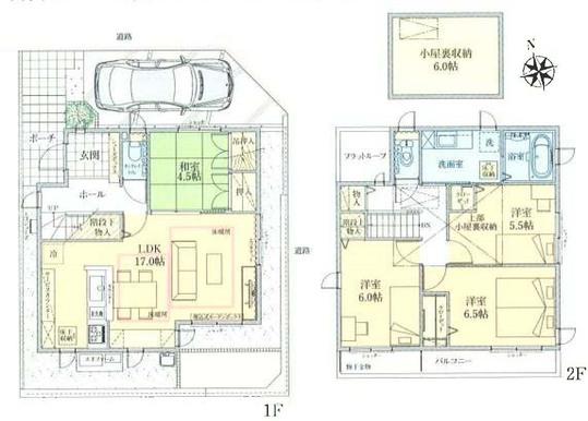 Floor plan. 49,800,000 yen, 4LDK, Land area 101 sq m , Building area 100.29 sq m