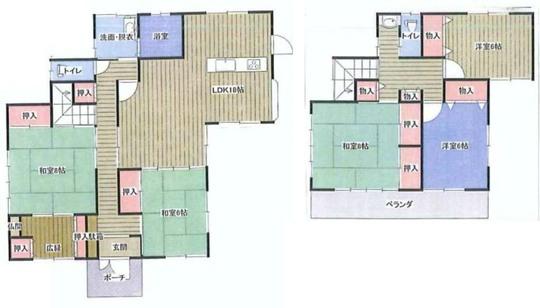 Floor plan. 49,800,000 yen, 5LDK, Land area 205.51 sq m , Building area 135.5 sq m