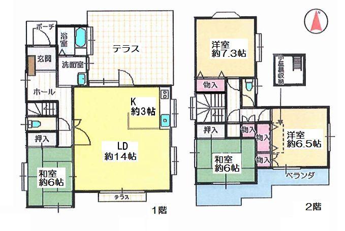 Floor plan. 28,900,000 yen, 4LDK, Land area 182.7 sq m , Building area 113.86 sq m