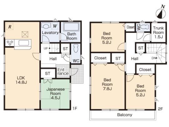 Floor plan. 32,800,000 yen, 4LDK, Land area 120.02 sq m , Building area 95.98 sq m floor plan