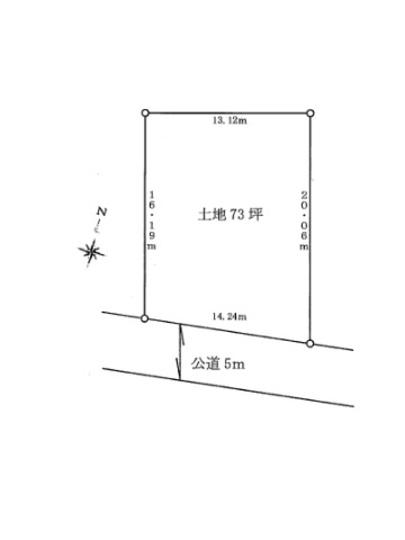 Compartment figure. Land price 29,800,000 yen, Land area 243.53 sq m floor plan