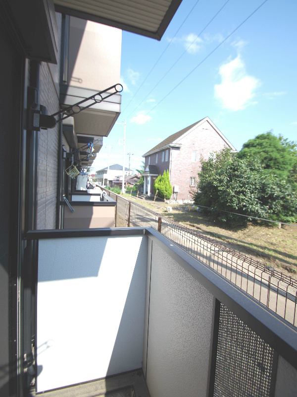 Balcony. It dries also laundry firm!