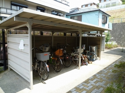 Parking lot. Bicycle-parking space