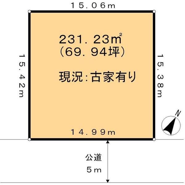 Compartment figure. Land price 34,800,000 yen, Land area 231.23 sq m Floor