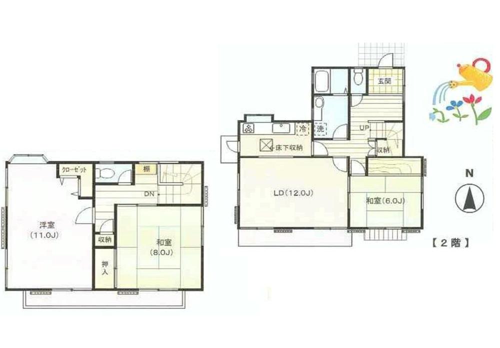 Floor plan. 17.8 million yen, 3LDK, Land area 179.9 sq m , Building area 105.16 sq m