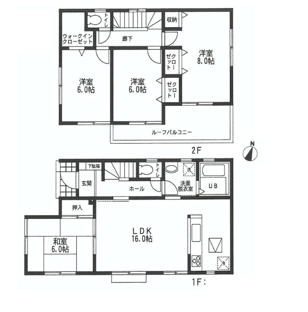 Floor plan. Price 25,500,000 yen, 4LDK, Land area 157.12 sq m , Building area 99.36 sq m