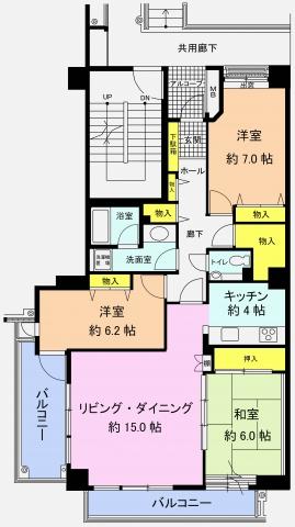 Floor plan. 3LDK, Price 25,800,000 yen, Occupied area 92.11 sq m , Balcony area 14.98 sq m 3LDK / Footprint: 92.11 sq m