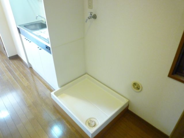 Other room space. Washing machine storage is located in the room.