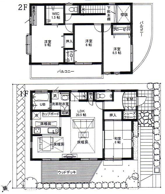 Floor plan. 56,900,000 yen, 4LDK, Land area 136.54 sq m , Building area 114.27 sq m