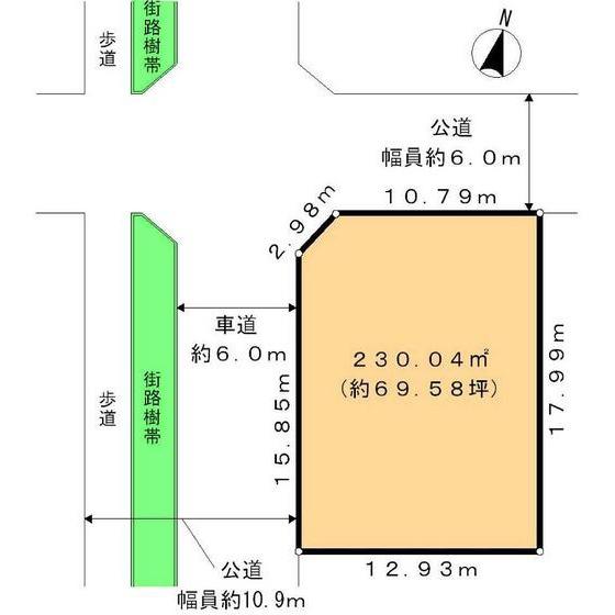 Compartment figure. Land price 42,300,000 yen, Land area 230.04 sq m