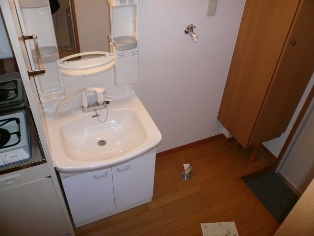 Washroom. It is happy equipment there is also a separate wash basin