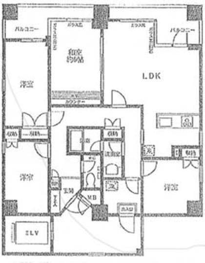 Floor plan. 4LDK, Price 23.5 million yen, Occupied area 97.04 sq m , Balcony area 12 sq m