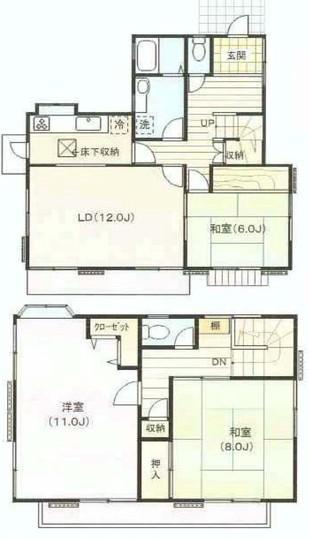 Floor plan. 16.8 million yen, 3LDK, Land area 179.9 sq m , Building area 105.16 sq m