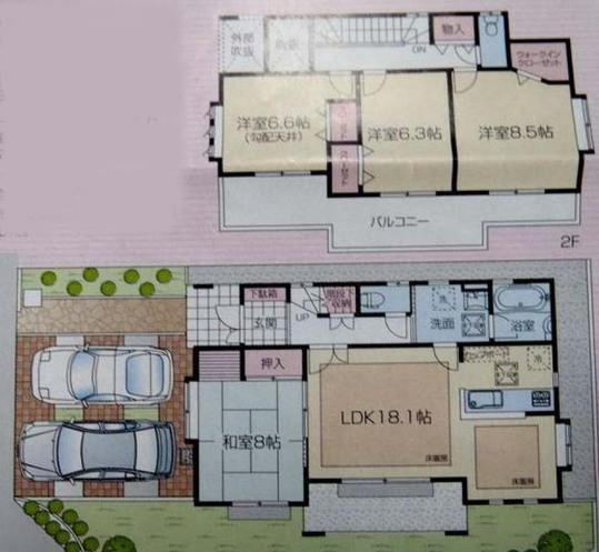 Floor plan. 39,800,000 yen, 4LDK, Land area 145.66 sq m , Building area 112.03 sq m