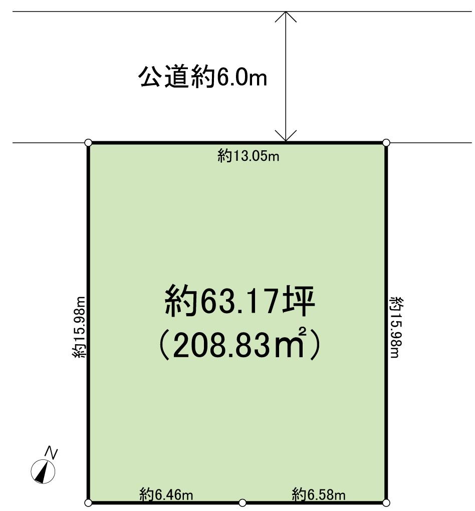 Compartment figure. Land price 24.5 million yen, Land area 208.83 sq m