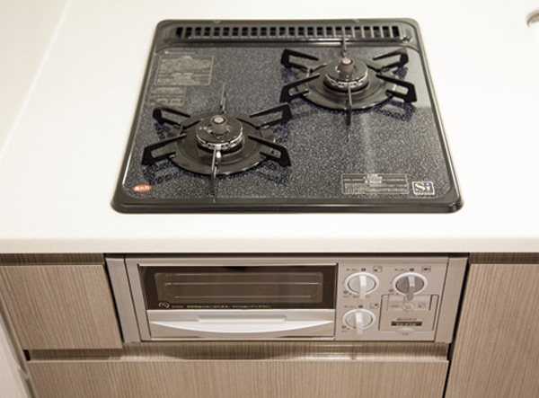 Kitchen.  [Two-neck glass top stove]  ※ A type, etc., It varies depending on the part type.